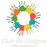 Contácto: Logo del club de amigos con su texto en blanco.